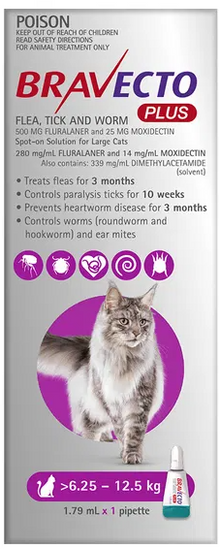 Bravecto Plus for Cats 6-12kg