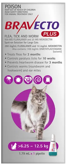Bravecto Plus for Cats 6-12kg