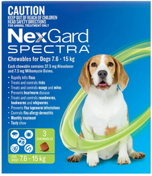 Nexgard SPECTRA 7.6-15kg 3pk Green