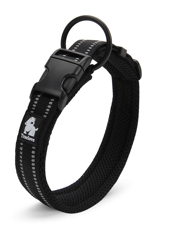 Heavy Duty Reflective Dog Collar - Black