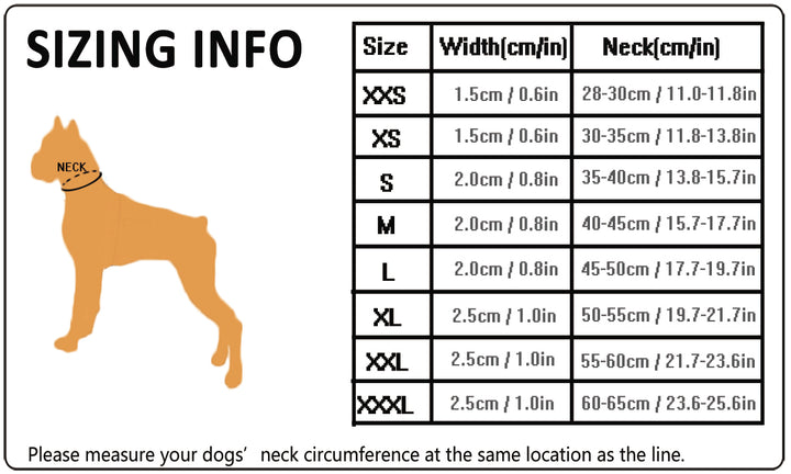 Heavy Duty Reflective Dog Collar - Black