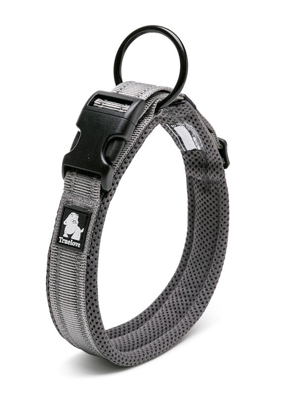 Heavy Duty Reflective Dog Collar - Grey (Size S)