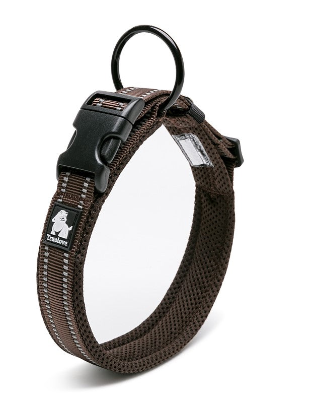 Heavy Duty Reflective Dog Collar - Brown XL
