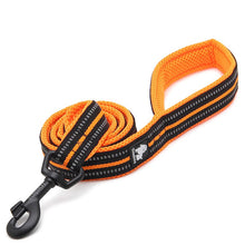 Reflective Pet Leash - 2 Meters - Orange - Medium