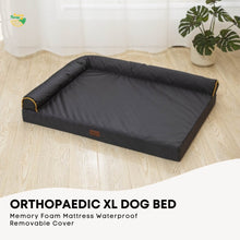 XL Orthopaedic Dog Bed - Grey Memory Foam with Waterproof Cover