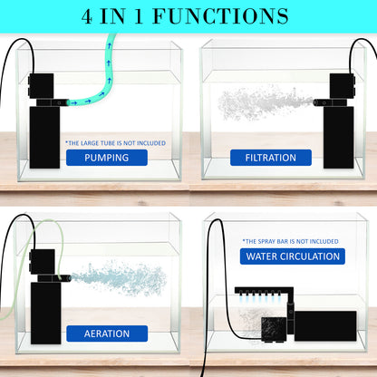 Dynamic Power 3-in-1 Aquarium Submersible Filter Pump 1200L/H