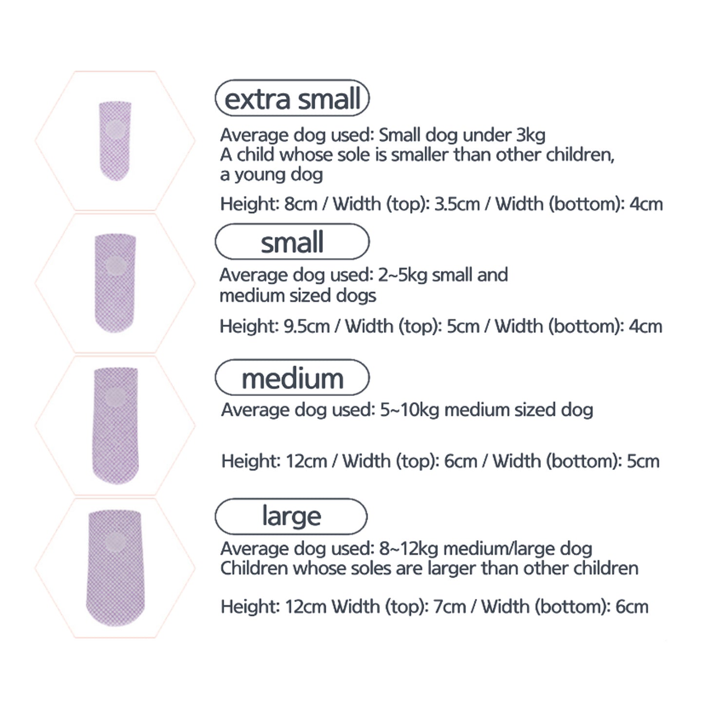 28pc Waterproof Disposable Dog Boots - Violet