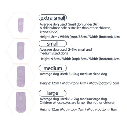 28pc Waterproof Disposable Dog Boots - Violet