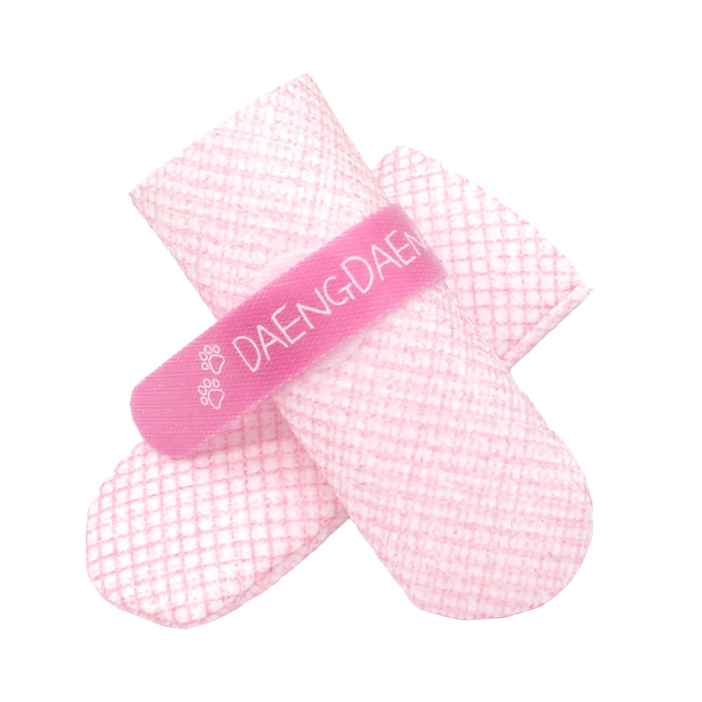 28pc Pink Waterproof Dog Shoes - Disposable Anti-Slip Socks