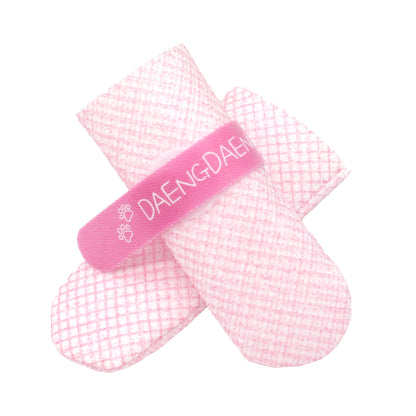28pc Pink Waterproof Dog Shoes - Disposable Anti-Slip Socks