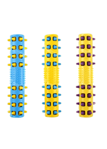YES4PETS 3 x Large Dog Puppy Rubber Spike Fetch Stick Dental Hygiene Chew Play Toy