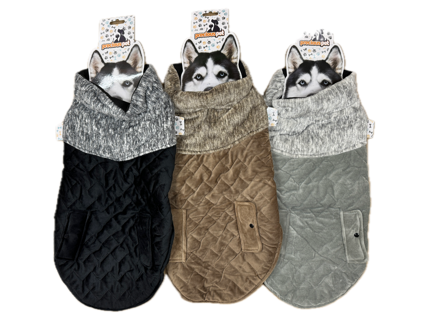 60cm Quilted Dog Jacket - Stylish Winter Vest for Pets