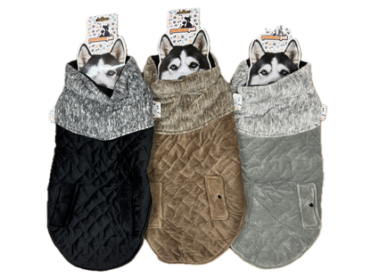 60cm Quilted Dog Jacket - Stylish Winter Vest for Pets