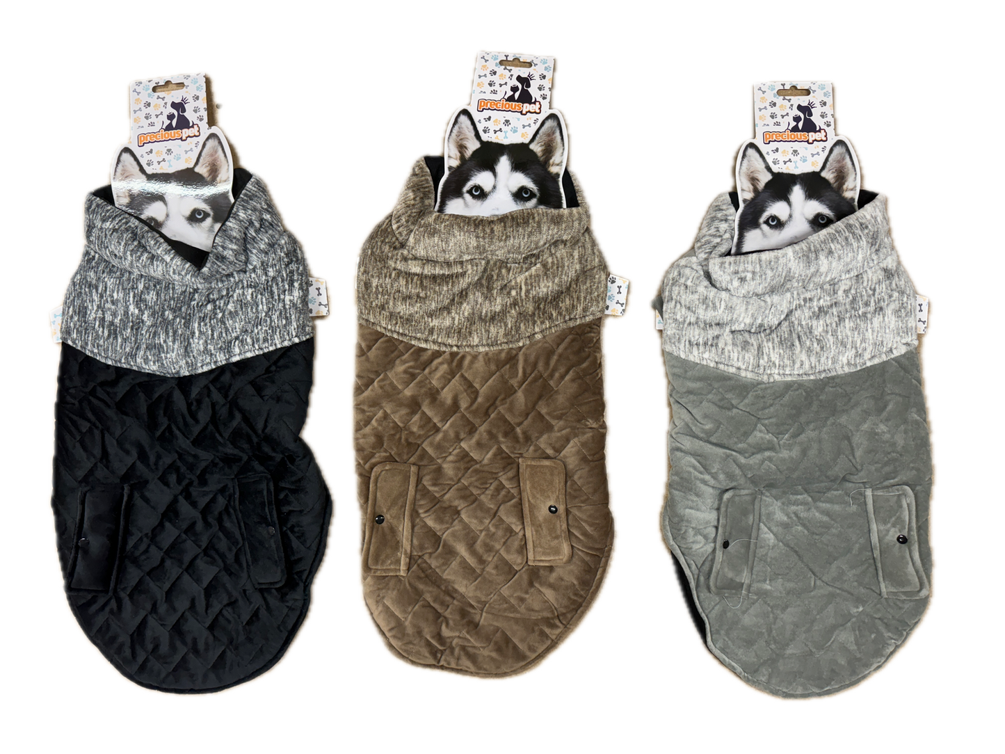 60cm Quilted Dog Jacket - Stylish Winter Vest for Pets