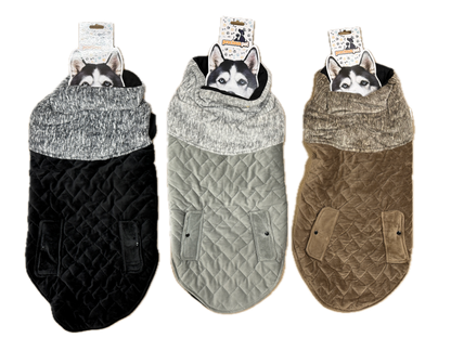 70cm Quilted Winter Dog Jacket - Warm & Stylish
