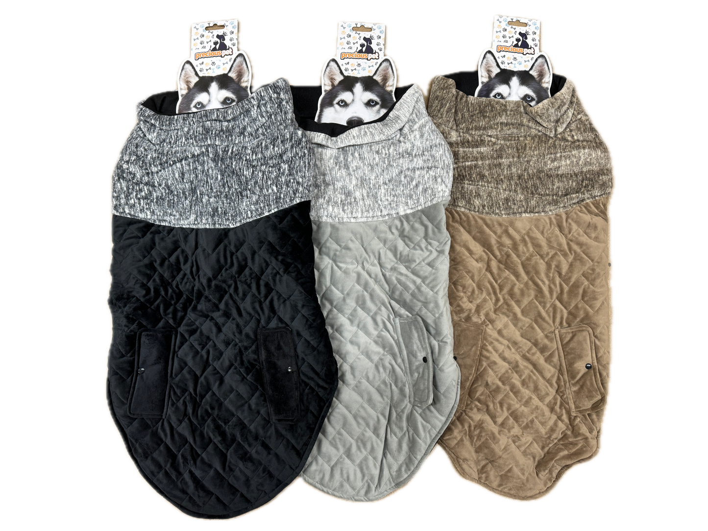 80cm Quilted Dog Jacket - Warm Winter Pet Coat