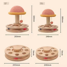 Small Pink Interactive Cat Scratching Post with Ball Track - Fun Mushroom-Shaped Cat Toy for Play, Scratching, and Entertainment