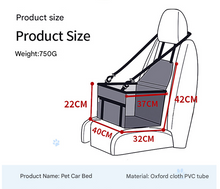 Black and Red Portable Pet Car Seat for Dogs and Cats - Adjustable Car Seat Cover, Pet Travel Car Carrier with Safety Belt