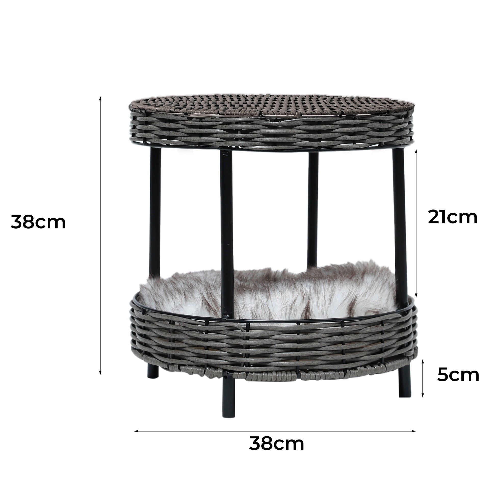 PaWz Rattan Pet Bed Elevated Raised-1910112971720364034