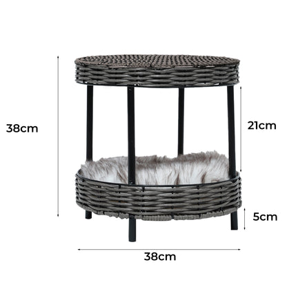 PaWz Rattan Pet Bed Elevated Raised-1910112971720364034
