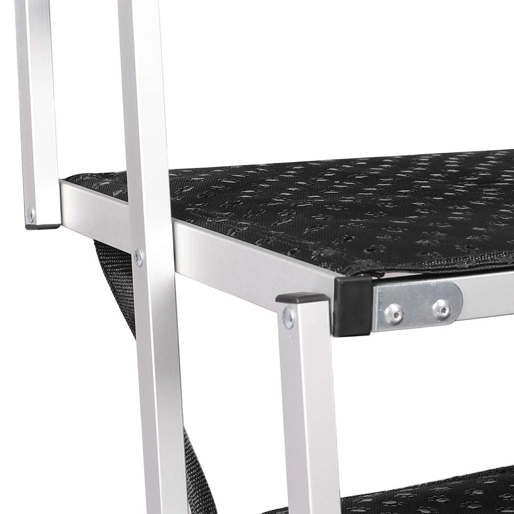 PaWz 5 Steps Dog Ramp Adjustable Height Black-1910112466579361797