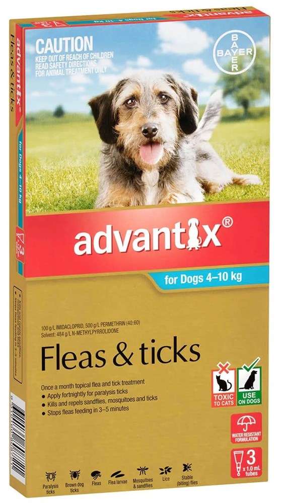 Advantix Dogs 3pk 4-10kg Medium Pet Savers