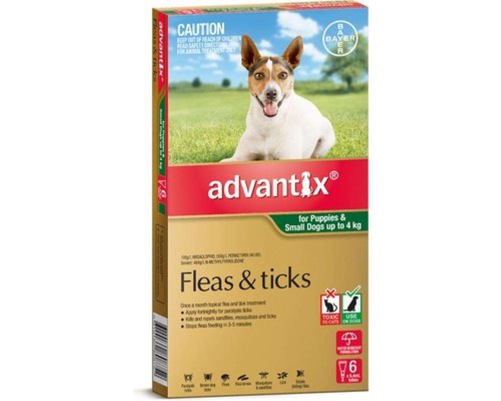 Advantix Dogs 6pk for Puppies & Small Dogs under 4kgs Pet Savers