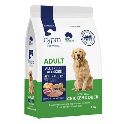 Hypro Premium Grain Free Chicken And Duck All Breed Adult Dry Dog Food 2.5kg