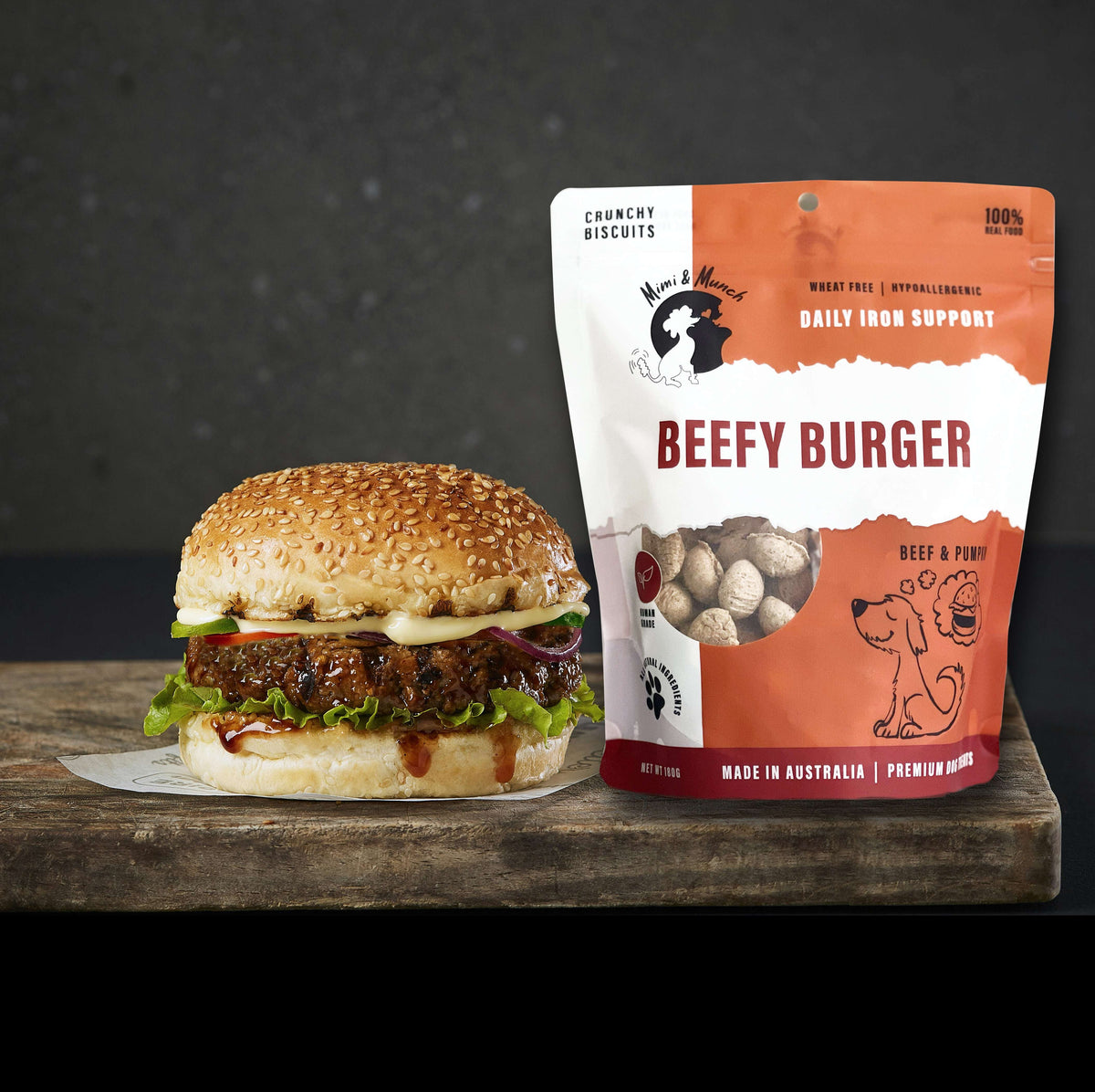 Beefy Burger Natural Dog Treats Pet Savers