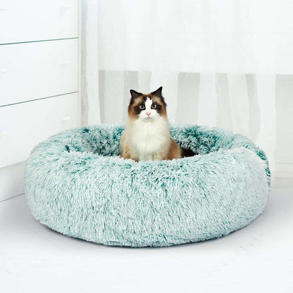 PaWz Pet Bed Cat Dog Donut Nest Calming L Teal Large-1910112957493284871