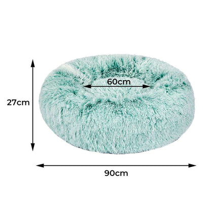 PaWz Pet Bed Cat Dog Donut Nest Calming L Teal Large-1910112957493284866