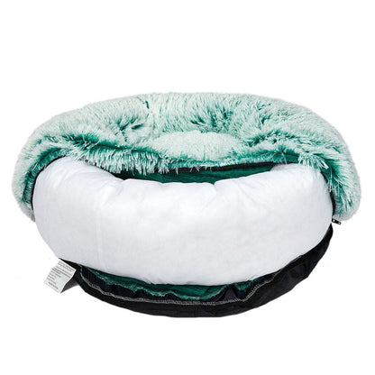 PaWz Pet Bed Cat Dog Donut Nest Calming L Teal Large-1910112957493284868