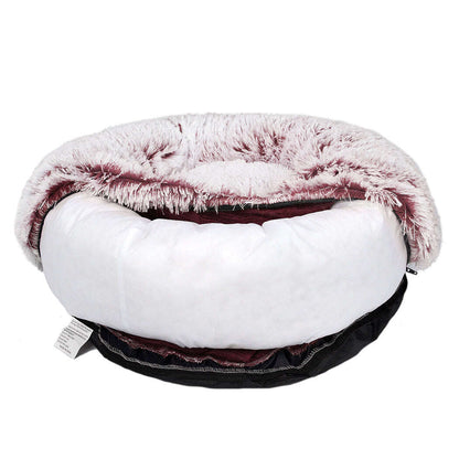 PaWz Pet Bed Cat Dog Donut Nest Calming XL Pink X-Large-1910112960085364740