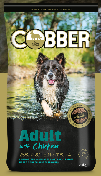 Cobber Adult with Chicken 20kg for Active Dogs