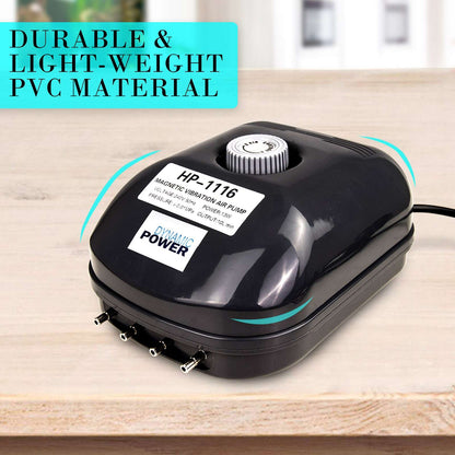 Dynamic Power 4 Outlet Aquarium Air Pump 360L/H Pet Savers