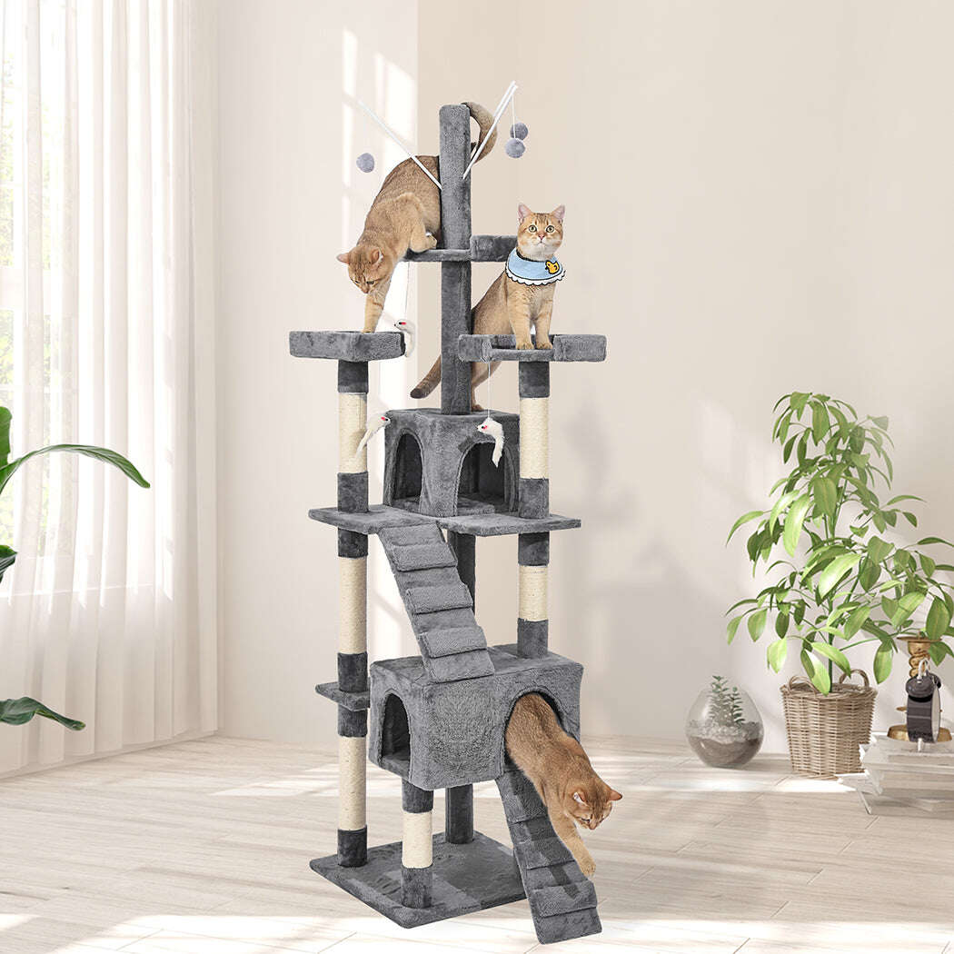 PaWz Cat Tree Scratching Post Scratcher Grey-1910113147604307974