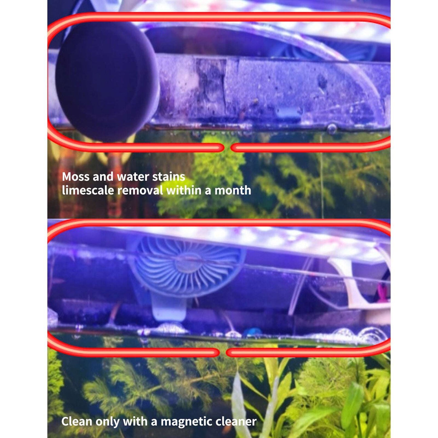 Fish Tank Corner Moss Magnet Scraper - Magnetic Algae Cleaner Pet Savers
