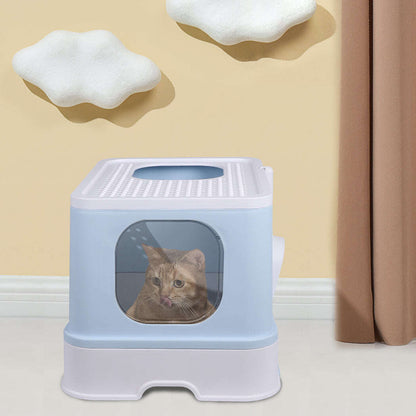 PaWz Cat Litter Box Fully Enclosed Kitty Blue-1910112950677540871