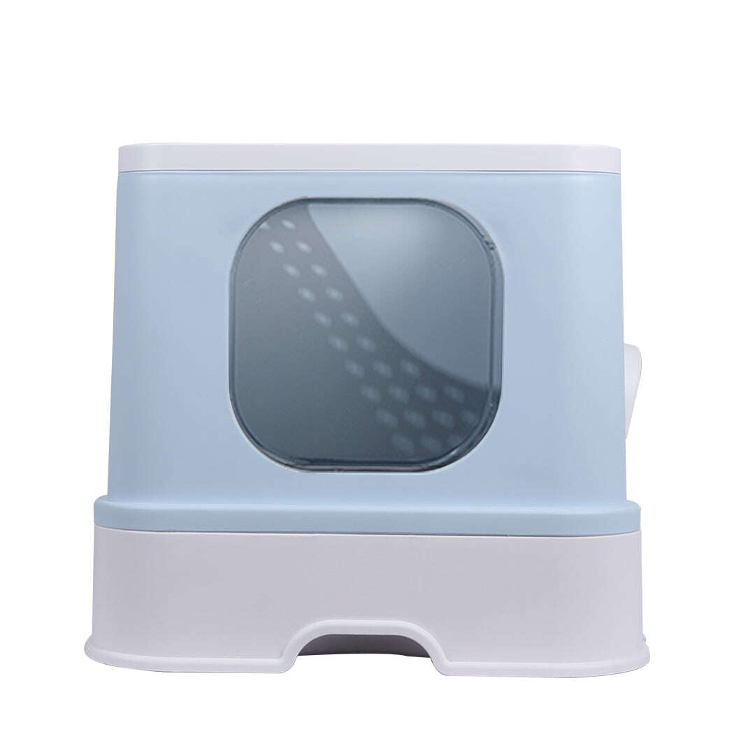 PaWz Cat Litter Box Fully Enclosed Kitty Blue-1910112950677540865