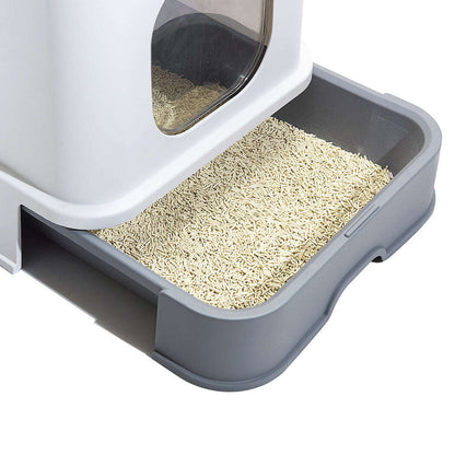 PaWz Cat Litter Box Fully Enclosed Kitty Grey-1910112951075999748