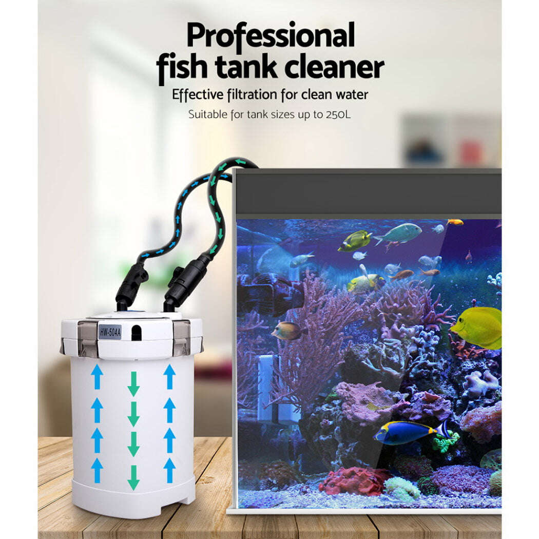 Giantz 1250L/H External Canister Aquarium Filter Pet Savers