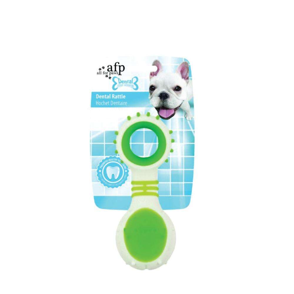 Green Dog Dental Rattle - Teething Toy for Puppies Pet Savers