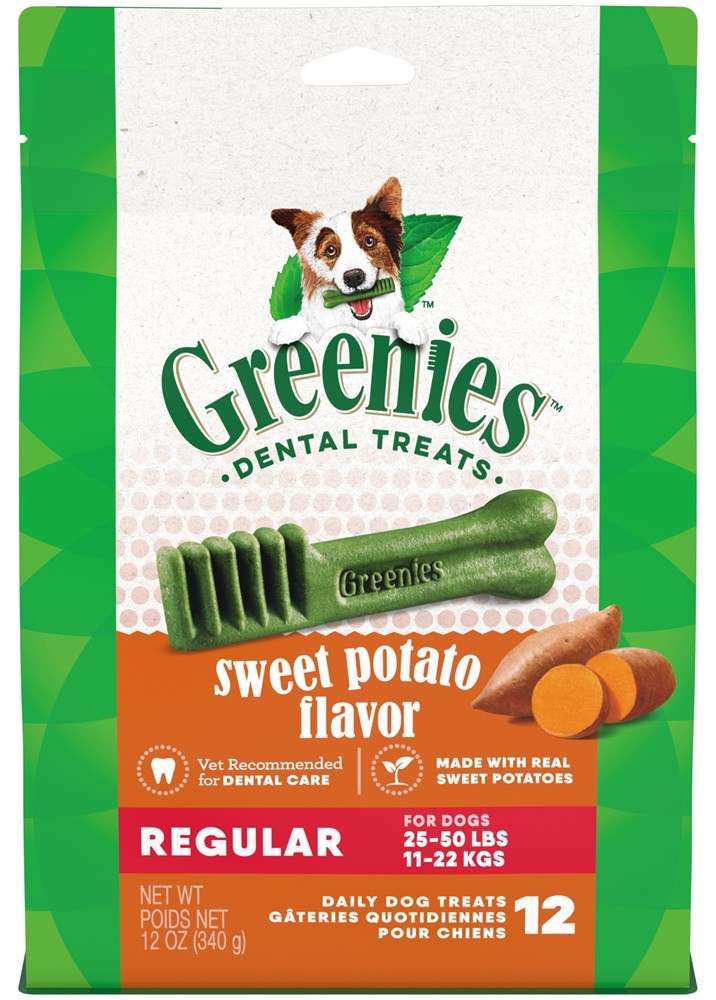 Greenies Dog Sweet Potato Treat Regular 340g Pet Savers