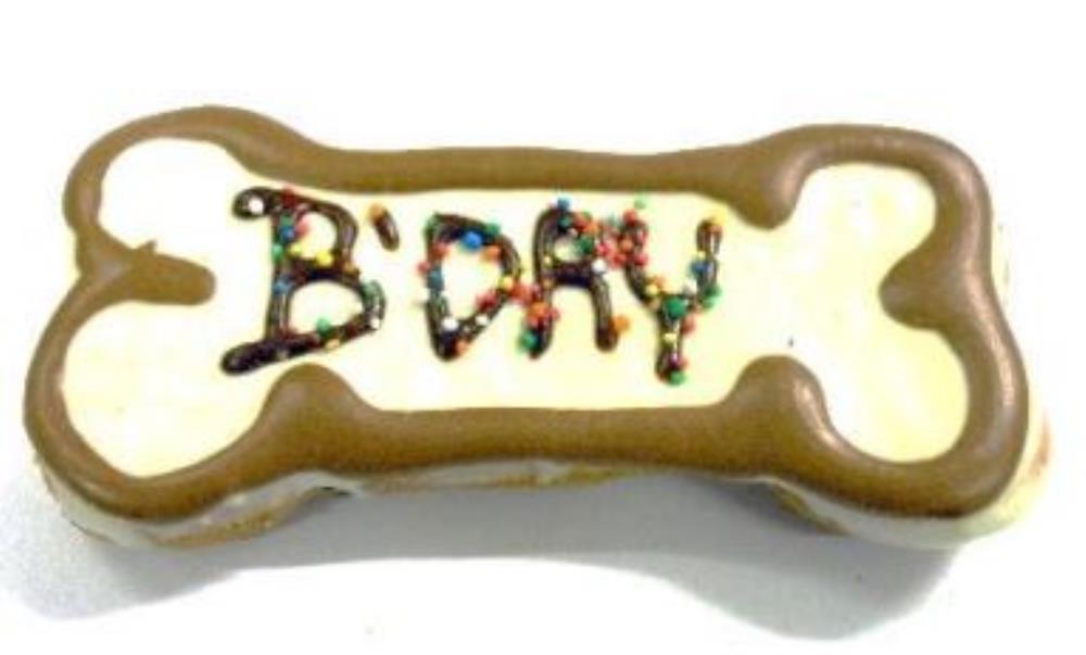 Huds & Toke Dog Large Bone Cookie - Bday 1pce