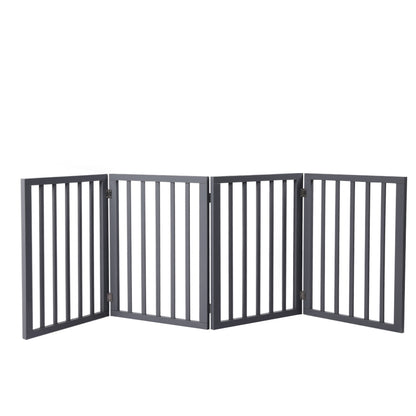 Wooden Pet Gate Dog Fence Retractable Grey 600x 3MM-1910112968574636032