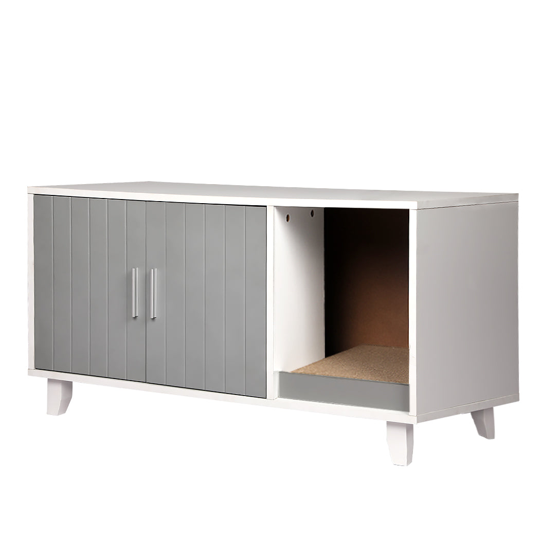 PaWz Enclosed Cat Litter Cabinet Box Grey-1910112468982697984