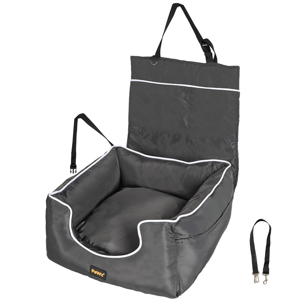 PaWz Dog Car Booster Seat Belt Pet Backrest Grey-1910112480655446016