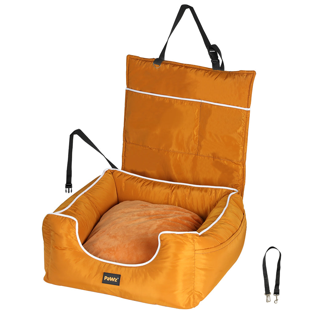 PaWz Pet Car Seat Travel Safety Carrier Orange-1910112480844189696