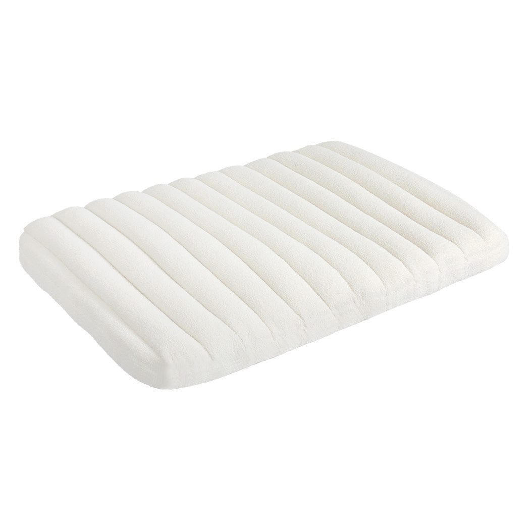 Pawz L Size Orthopedic Dog Bed with Sherpa Plush Removable Cover in White-1919892816591458304