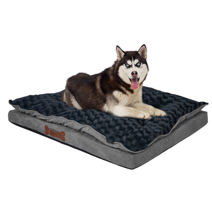 Dog Calming Bed Warm Soft Plush Comfy M Grey Medium-1910112966536204288